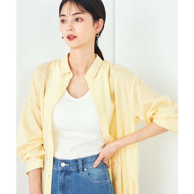 【洗える/イージーケア/接触冷感/毛玉になりにくい】バックタックシアーシャツ | a.v.v【WOMEN】 | 詳細画像9 
