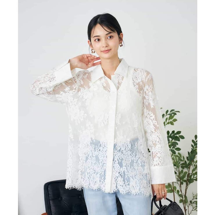 レースシャツ | a.v.v【WOMEN】 | 詳細画像3 