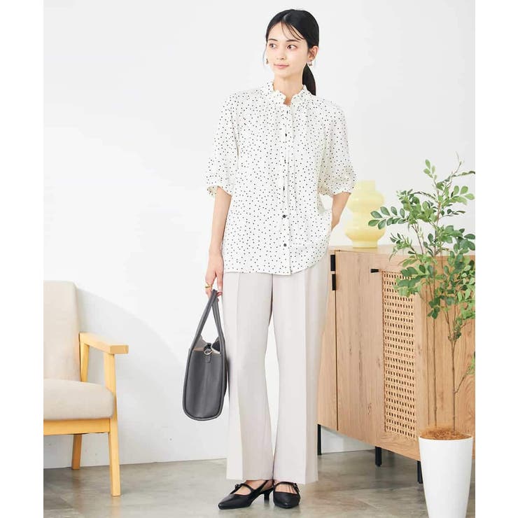 フリルネックボウタイブラウス | a.v.v【WOMEN】 | 詳細画像10 