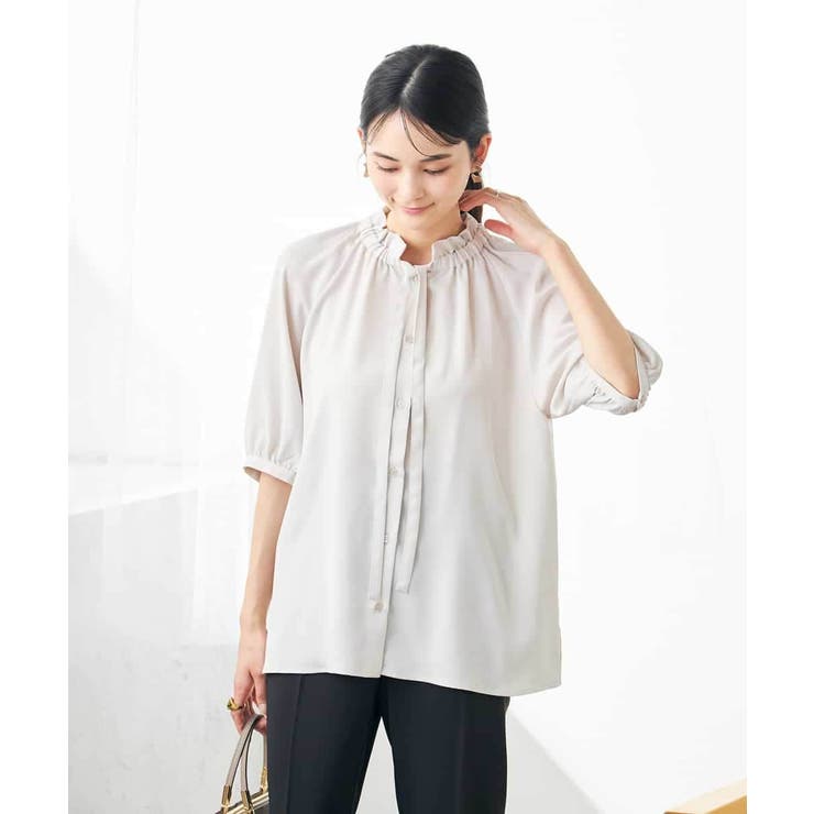 フリルネックボウタイブラウス | a.v.v【WOMEN】 | 詳細画像13 