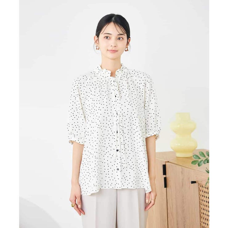 フリルネックボウタイブラウス | a.v.v【WOMEN】 | 詳細画像17 