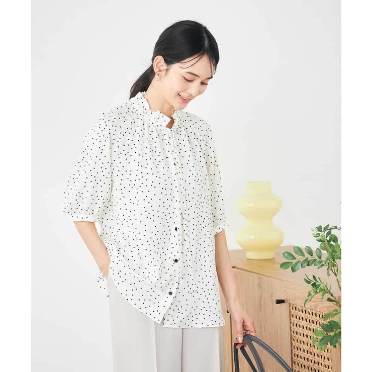 フリルネックボウタイブラウス | a.v.v【WOMEN】 | 詳細画像9 