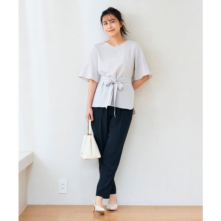 ［支持率NO.1/接触冷感/速乾/UVカット/イージーケア］浅Vネックブラウス | a.v.v【WOMEN】 | 詳細画像17 