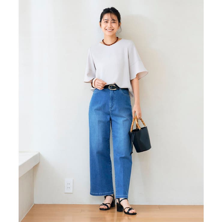 ［支持率NO.1/接触冷感/速乾/UVカット/イージーケア］浅Vネックブラウス | a.v.v【WOMEN】 | 詳細画像21 