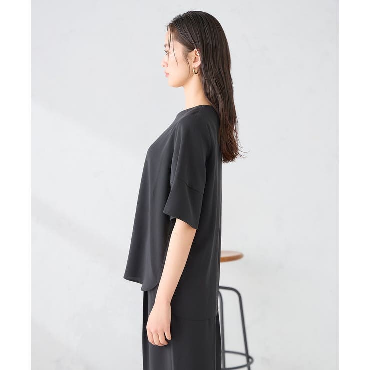 ［支持率NO.1/接触冷感/速乾/UVカット/イージーケア］浅Vネックブラウス | a.v.v【WOMEN】 | 詳細画像23 