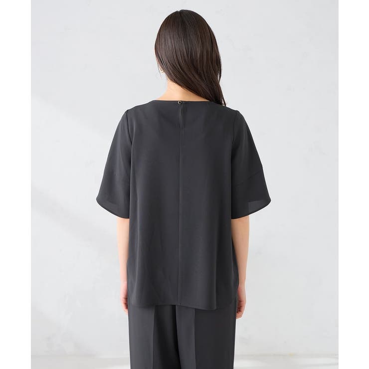 ［支持率NO.1/接触冷感/速乾/UVカット/イージーケア］浅Vネックブラウス | a.v.v【WOMEN】 | 詳細画像24 