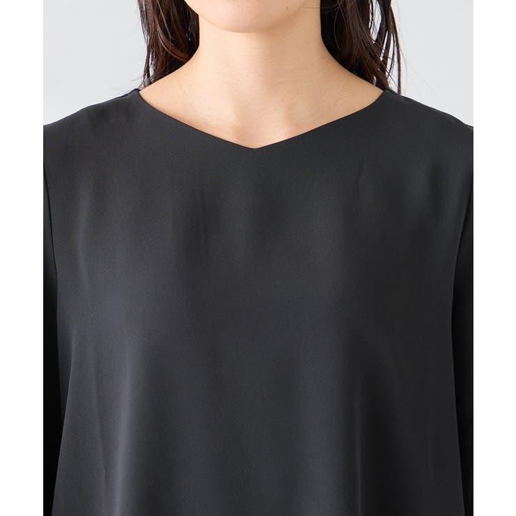 ［支持率NO.1/接触冷感/速乾/UVカット/イージーケア］浅Vネックブラウス | a.v.v【WOMEN】 | 詳細画像25 