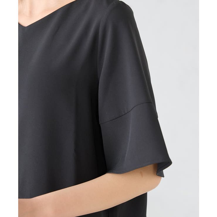 ［支持率NO.1/接触冷感/速乾/UVカット/イージーケア］浅Vネックブラウス | a.v.v【WOMEN】 | 詳細画像27 