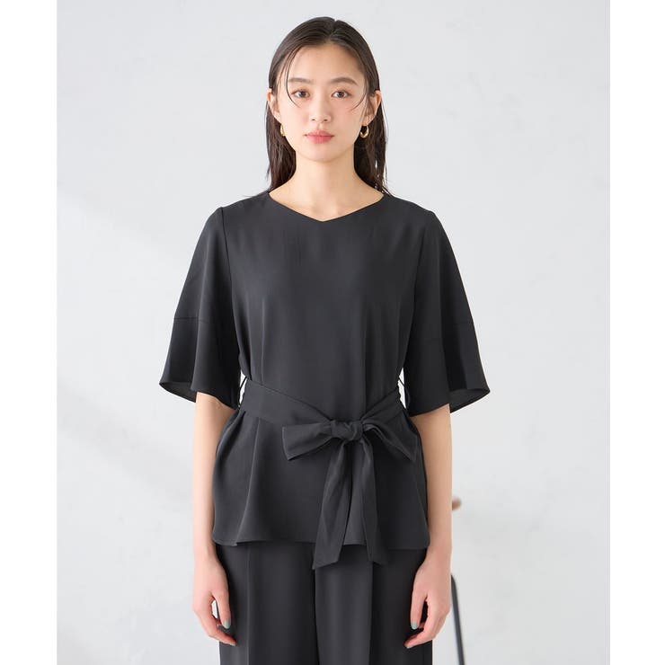 ［支持率NO.1/接触冷感/速乾/UVカット/イージーケア］浅Vネックブラウス | a.v.v【WOMEN】 | 詳細画像29 