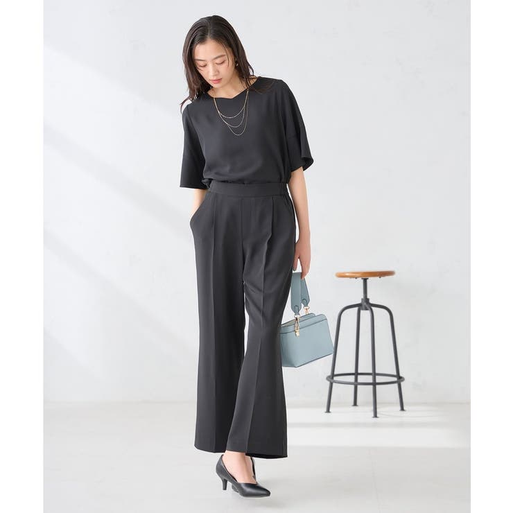 ［支持率NO.1/接触冷感/速乾/UVカット/イージーケア］浅Vネックブラウス | a.v.v【WOMEN】 | 詳細画像4 