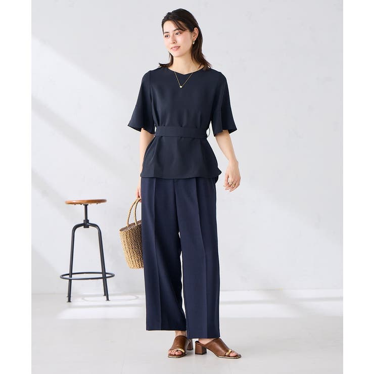 ［支持率NO.1/接触冷感/速乾/UVカット/イージーケア］浅Vネックブラウス | a.v.v【WOMEN】 | 詳細画像9 