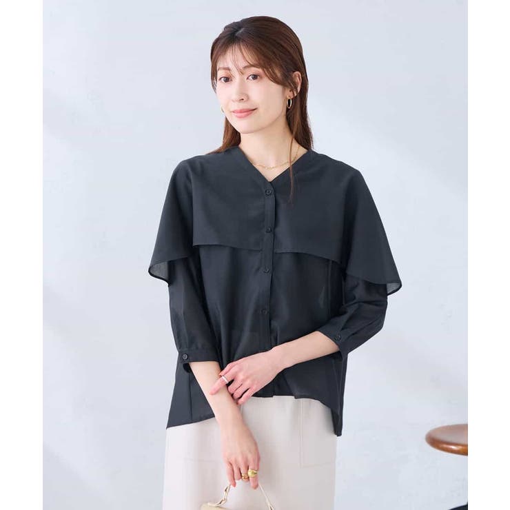 ケープ風シアーブラウス | a.v.v【WOMEN】 | 詳細画像1 