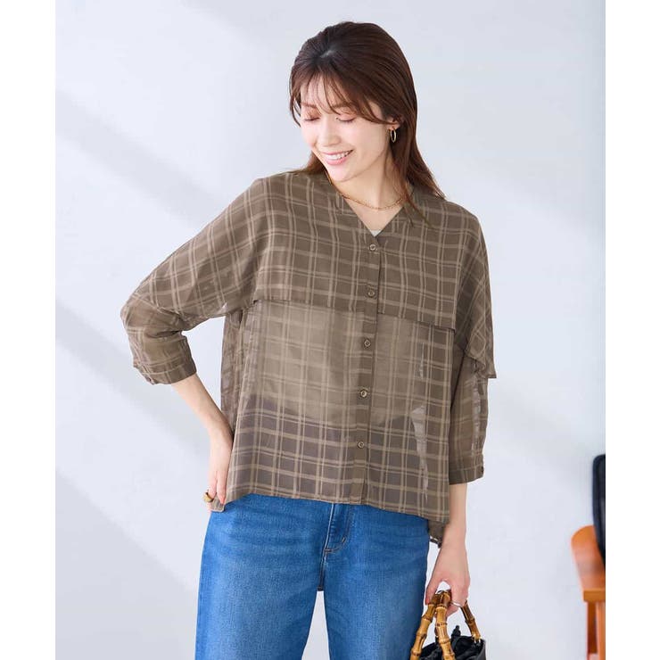 ケープ風シアーブラウス | a.v.v【WOMEN】 | 詳細画像14 