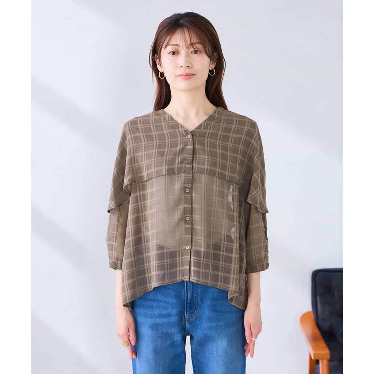 ケープ風シアーブラウス | a.v.v【WOMEN】 | 詳細画像20 