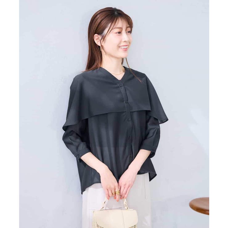 ケープ風シアーブラウス | a.v.v【WOMEN】 | 詳細画像4 