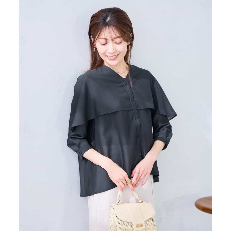 ケープ風シアーブラウス | a.v.v【WOMEN】 | 詳細画像5 