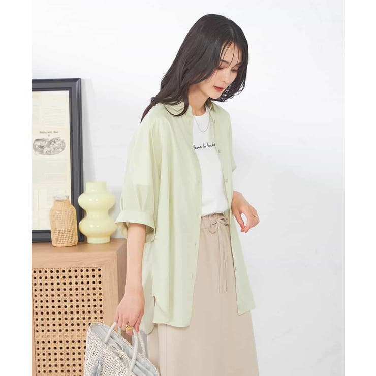 【接触冷感/洗える/イージーケア/毛玉になりにくい】シアータックシャツ | a.v.v【WOMEN】 | 詳細画像20 