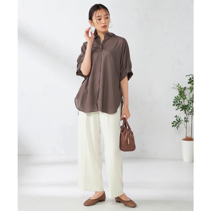 【接触冷感/洗える/イージーケア/毛玉になりにくい】シアータックシャツ | a.v.v【WOMEN】 | 詳細画像44 