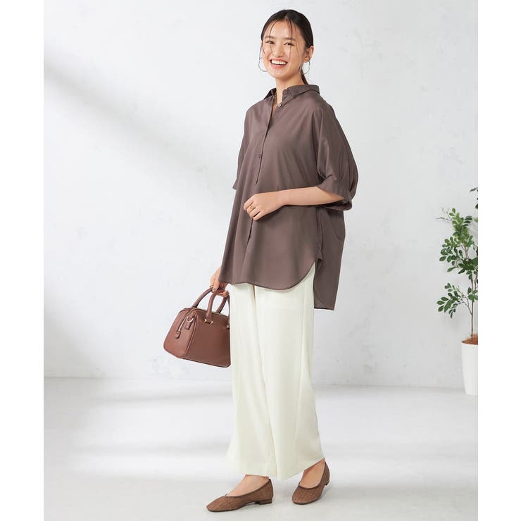 【接触冷感/洗える/イージーケア/毛玉になりにくい】シアータックシャツ | a.v.v【WOMEN】 | 詳細画像45 