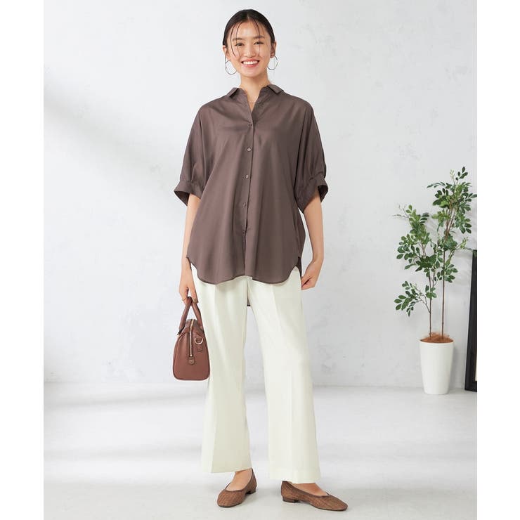 【接触冷感/洗える/イージーケア/毛玉になりにくい】シアータックシャツ | a.v.v【WOMEN】 | 詳細画像46 