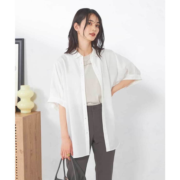 【接触冷感/洗える/イージーケア/毛玉になりにくい】シアータックシャツ | a.v.v【WOMEN】 | 詳細画像48 