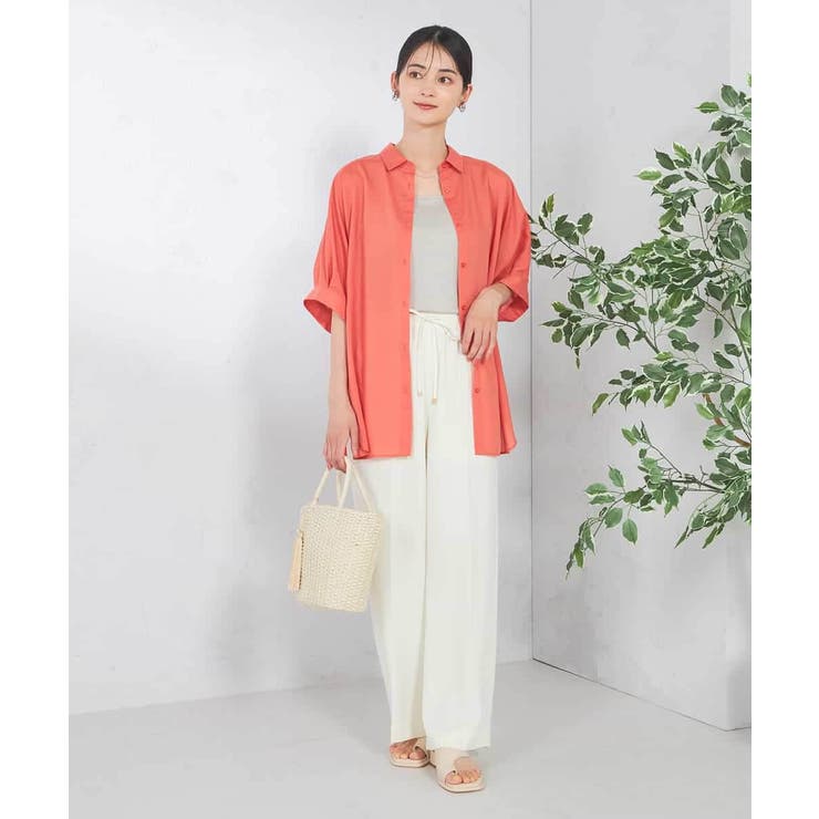 【接触冷感/洗える/イージーケア/毛玉になりにくい】シアータックシャツ | a.v.v【WOMEN】 | 詳細画像6 