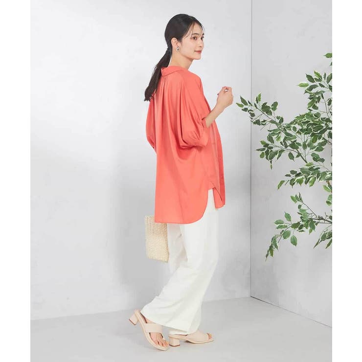 【接触冷感/洗える/イージーケア/毛玉になりにくい】シアータックシャツ | a.v.v【WOMEN】 | 詳細画像9 