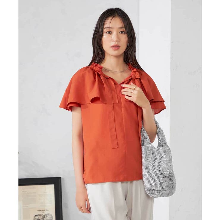 ナチュラルタッチフリルブラウス | a.v.v【WOMEN】 | 詳細画像3 