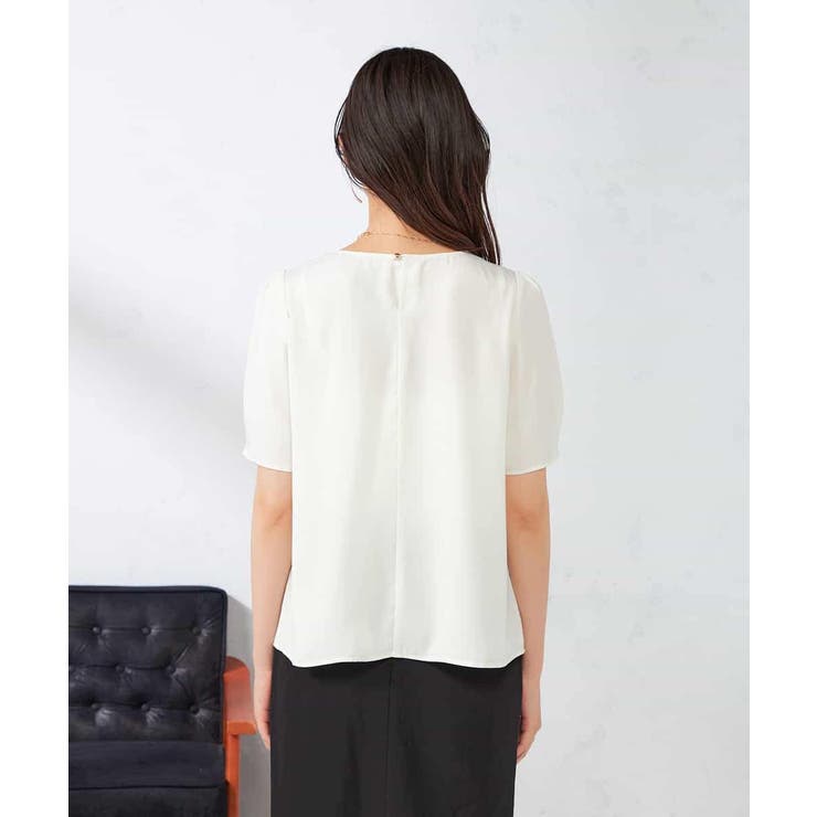 【接触冷感/UVカット/吸水速乾/イージーケア】サテンティアードブラウス | a.v.v【WOMEN】 | 詳細画像22 