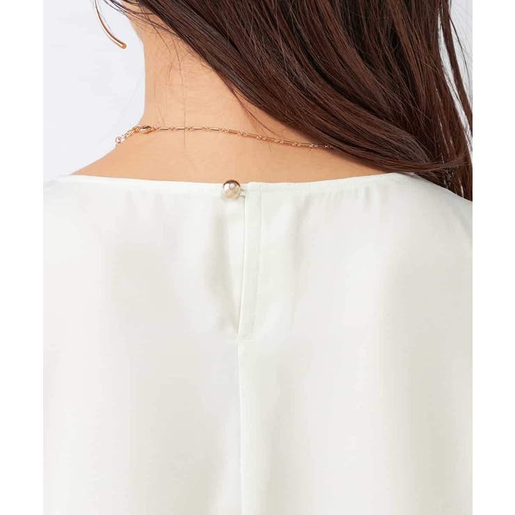 【接触冷感/UVカット/吸水速乾/イージーケア】サテンティアードブラウス | a.v.v【WOMEN】 | 詳細画像26 