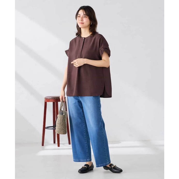 【接触冷感 UVカット】リネンライクスキッパーブラウス【セットアップ対応 アンチ… | a.v.v【WOMEN】 | 詳細画像17 