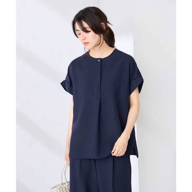 【接触冷感 UVカット】リネンライクスキッパーブラウス【セットアップ対応 アンチ… | a.v.v【WOMEN】 | 詳細画像3 