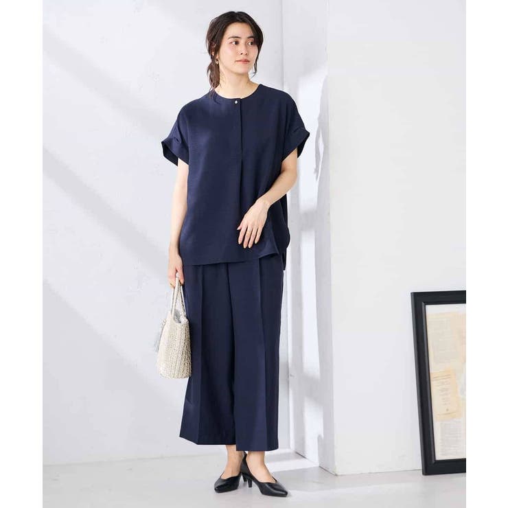 【接触冷感 UVカット】リネンライクスキッパーブラウス【セットアップ対応 アンチ… | a.v.v【WOMEN】 | 詳細画像4 