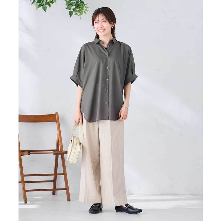 【接触冷感/洗える/イージーケア/毛玉になりにくい】シアータックシャツ | a.v.v【WOMEN】 | 詳細画像51 