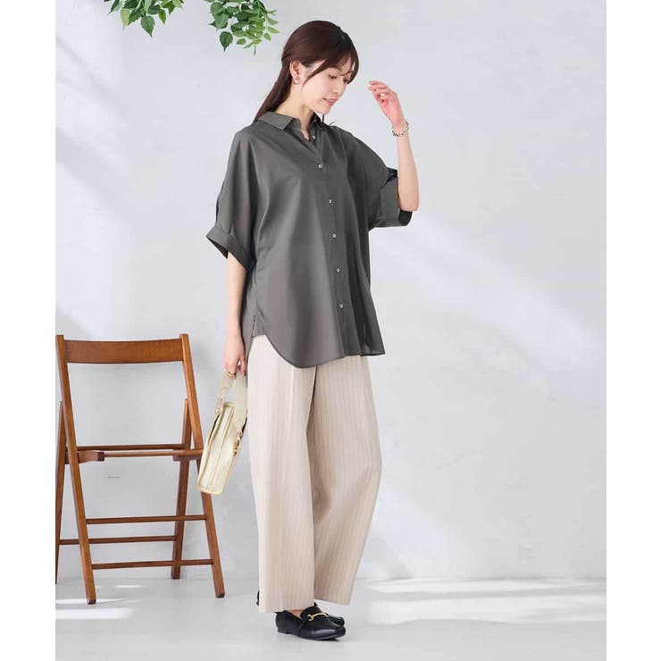 【接触冷感/洗える/イージーケア/毛玉になりにくい】シアータックシャツ | a.v.v【WOMEN】 | 詳細画像53 