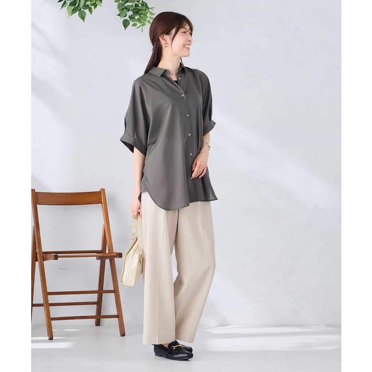 【接触冷感/洗える/イージーケア/毛玉になりにくい】シアータックシャツ | a.v.v【WOMEN】 | 詳細画像54 