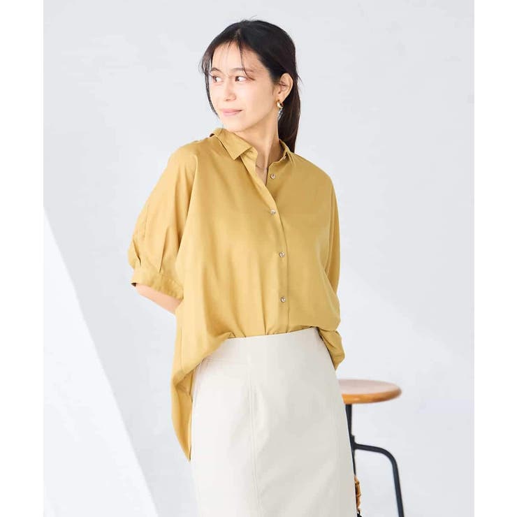【接触冷感/洗える/イージーケア/毛玉になりにくい】シアータックシャツ | a.v.v【WOMEN】 | 詳細画像9 