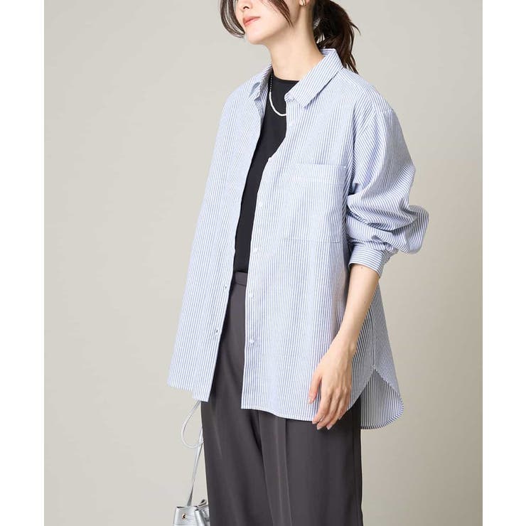 リネン混ベーシックシャツ | a.v.v【WOMEN】 | 詳細画像1 