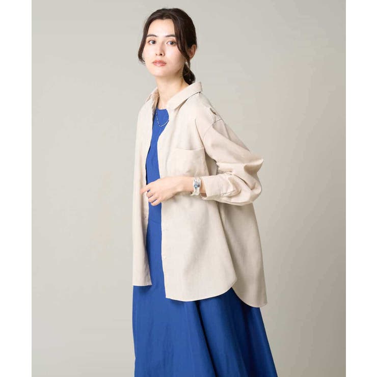 リネン混ベーシックシャツ | a.v.v【WOMEN】 | 詳細画像12 