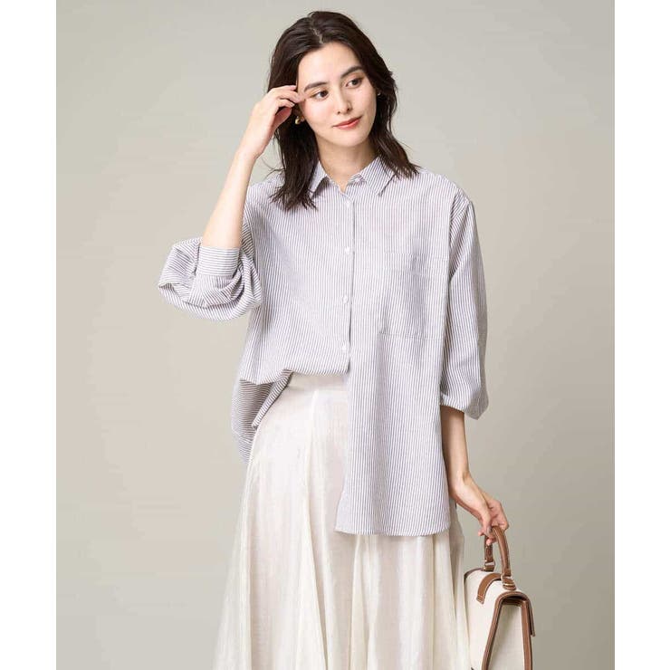 リネン混ベーシックシャツ | a.v.v【WOMEN】 | 詳細画像16 