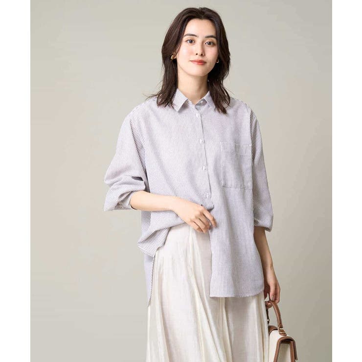 リネン混ベーシックシャツ | a.v.v【WOMEN】 | 詳細画像18 