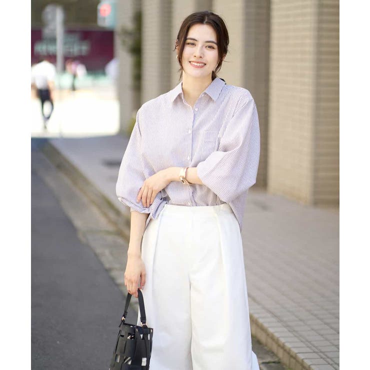 リネン混ベーシックシャツ | a.v.v【WOMEN】 | 詳細画像23 