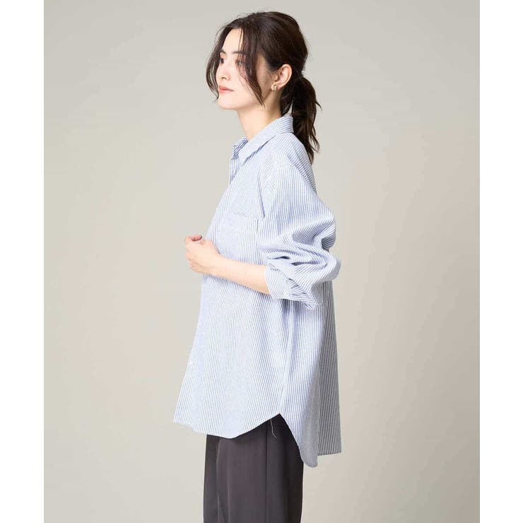 リネン混ベーシックシャツ | a.v.v【WOMEN】 | 詳細画像5 