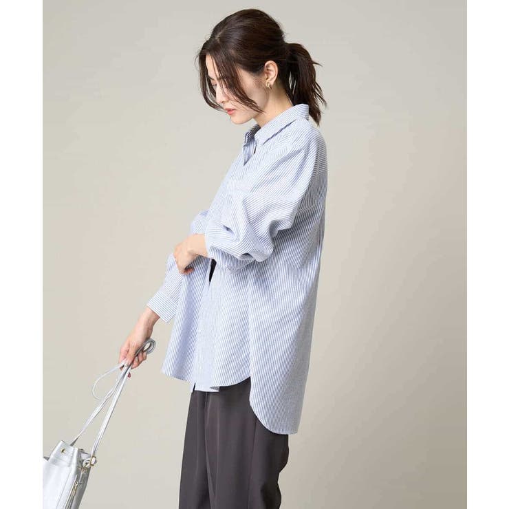 リネン混ベーシックシャツ | a.v.v【WOMEN】 | 詳細画像6 