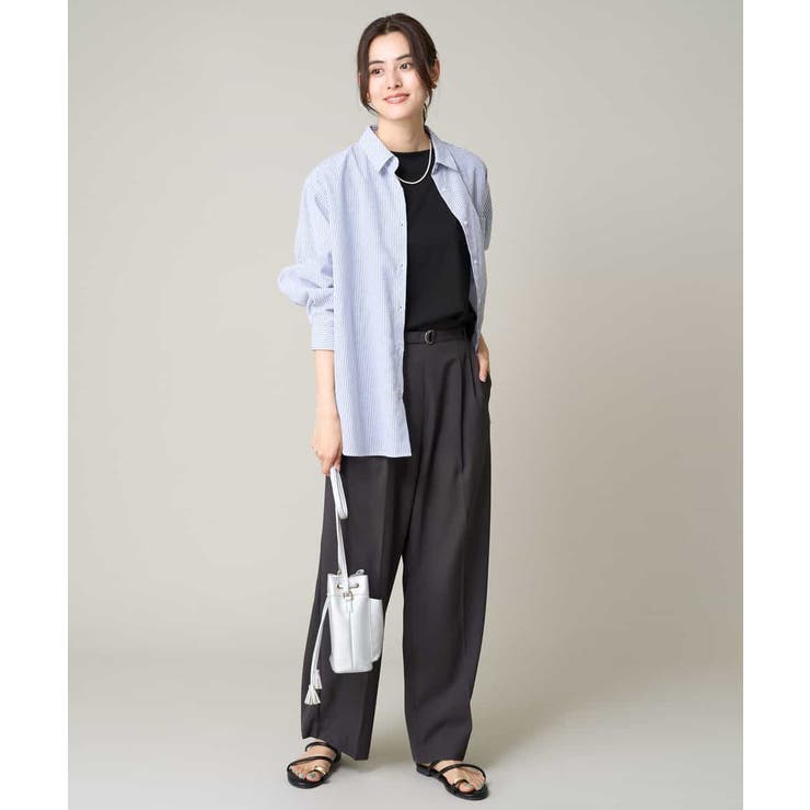 リネン混ベーシックシャツ | a.v.v【WOMEN】 | 詳細画像8 