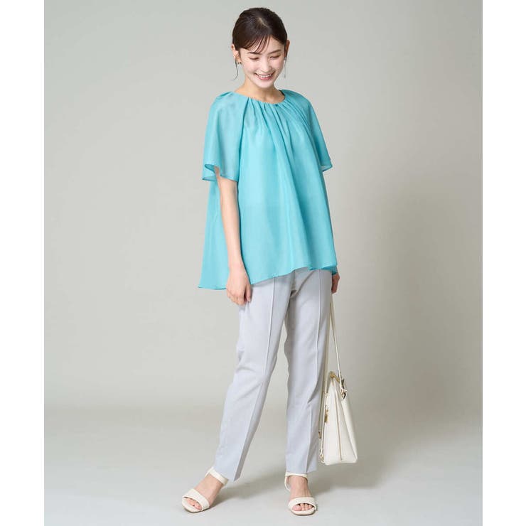 【洗える】フレアスリーブシアータックブラウス | a.v.v【WOMEN】 | 詳細画像10 