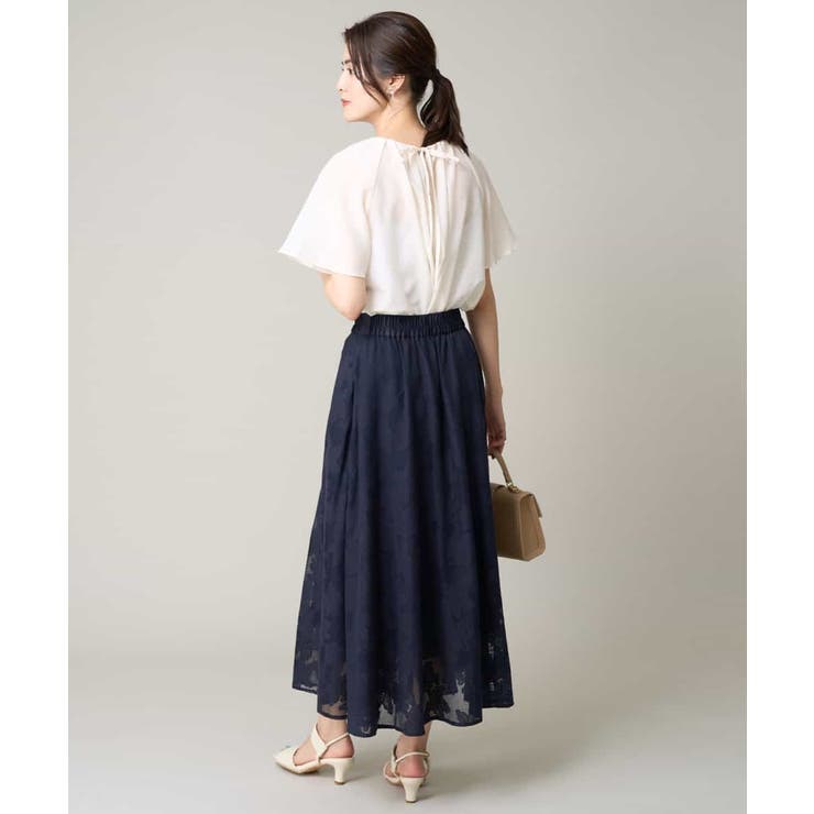 【洗える】フレアスリーブシアータックブラウス | a.v.v【WOMEN】 | 詳細画像16 