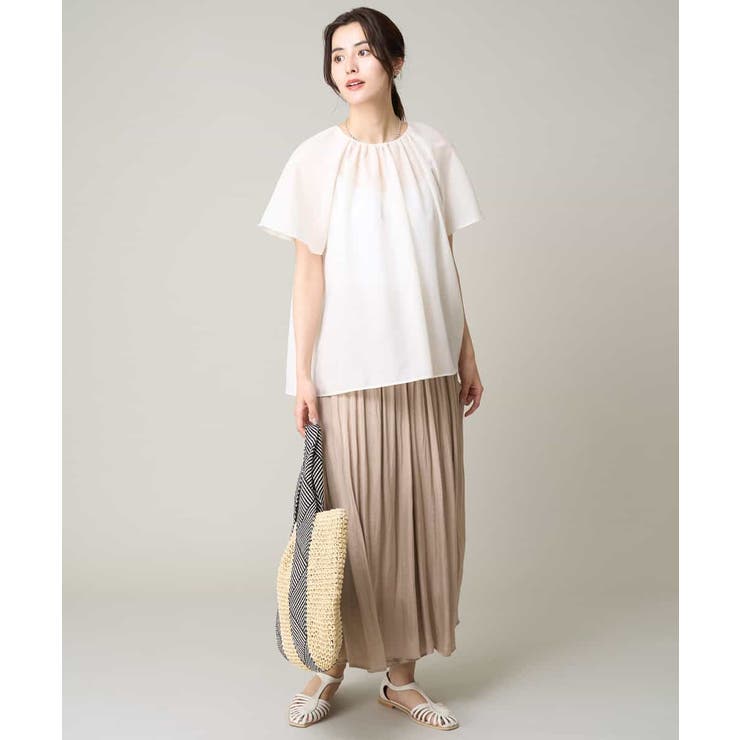 【洗える】フレアスリーブシアータックブラウス | a.v.v【WOMEN】 | 詳細画像20 