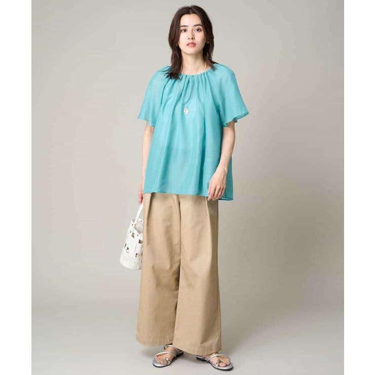 【洗える】フレアスリーブシアータックブラウス | a.v.v【WOMEN】 | 詳細画像4 