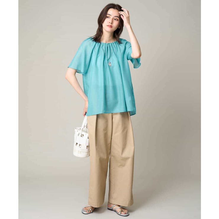 【洗える】フレアスリーブシアータックブラウス | a.v.v【WOMEN】 | 詳細画像5 